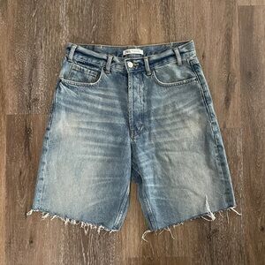 Zara Men's Distressed Blue Jean Shorts